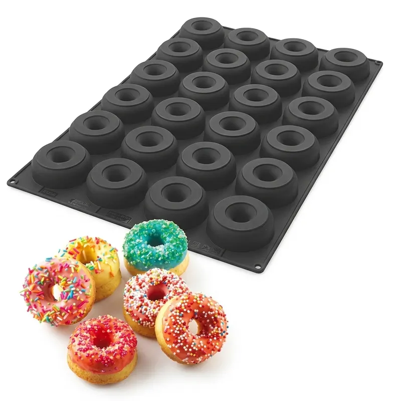 Silikonová forma na 24 donutů, průměr 8,5 cm, výška 2,9 cm