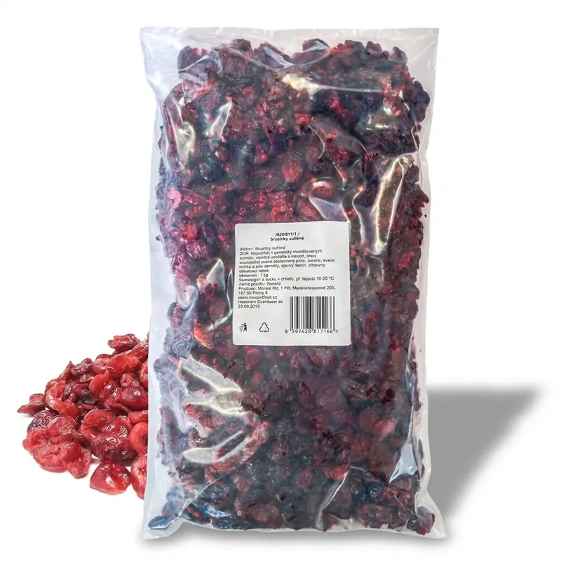 Sušené brusinky nesířené 1 kg