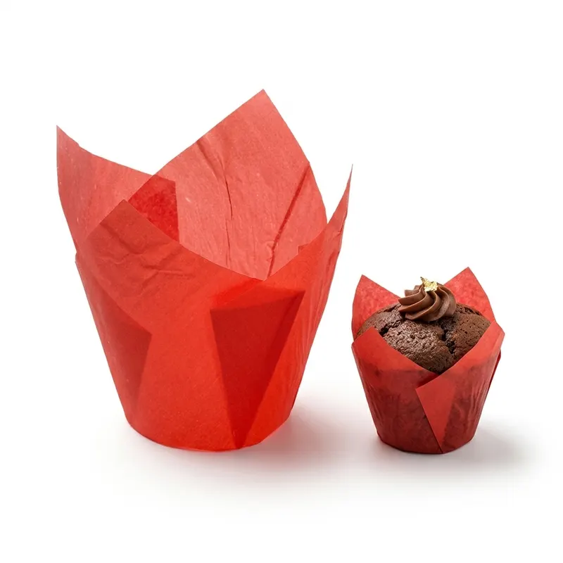 Papírové košíčky na muffiny červené, průměr 50 mm, 180 ks