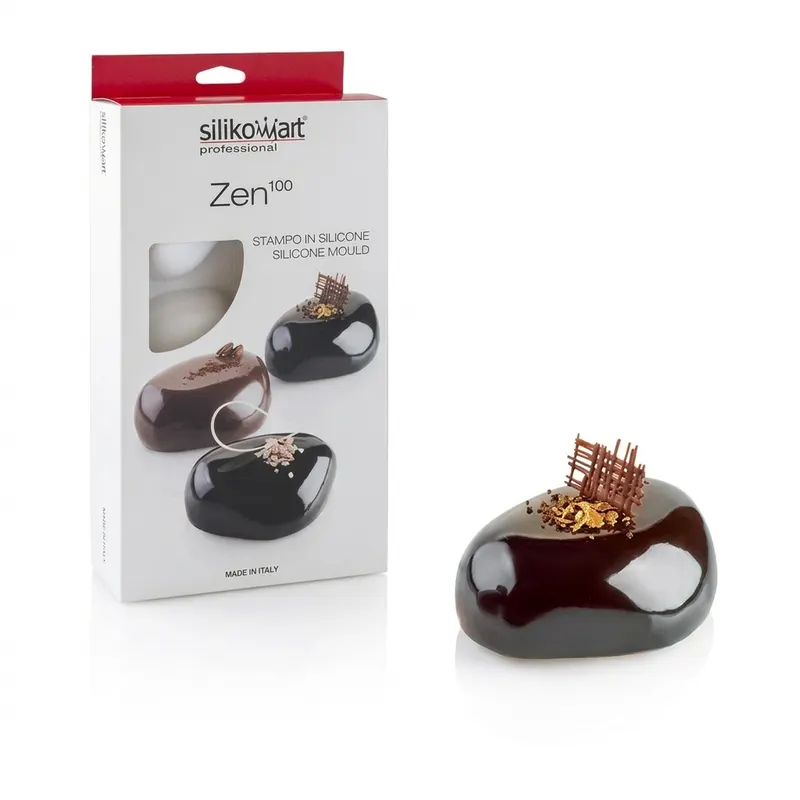 Silikonová forma Zen kámen s vykrajovátkem, 6x100 ml