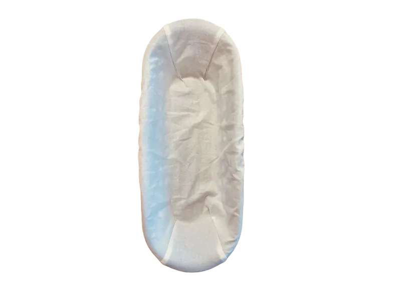 Plachetka do ošatky ovál malá bílá bavlněná
