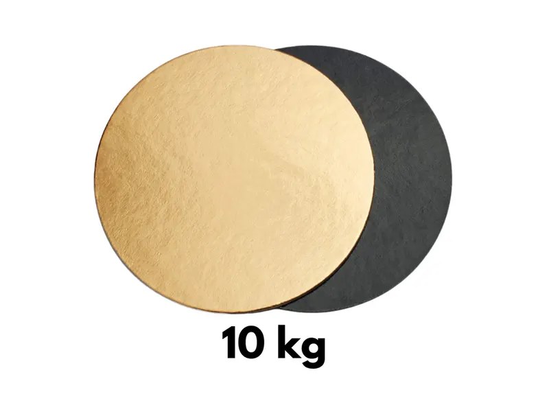 Dortová podložka kulatá zlatočerná 24 cm, výška 3 mm