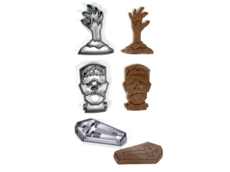 Vykrajovátko sada rakev zombie ruka 3 ks