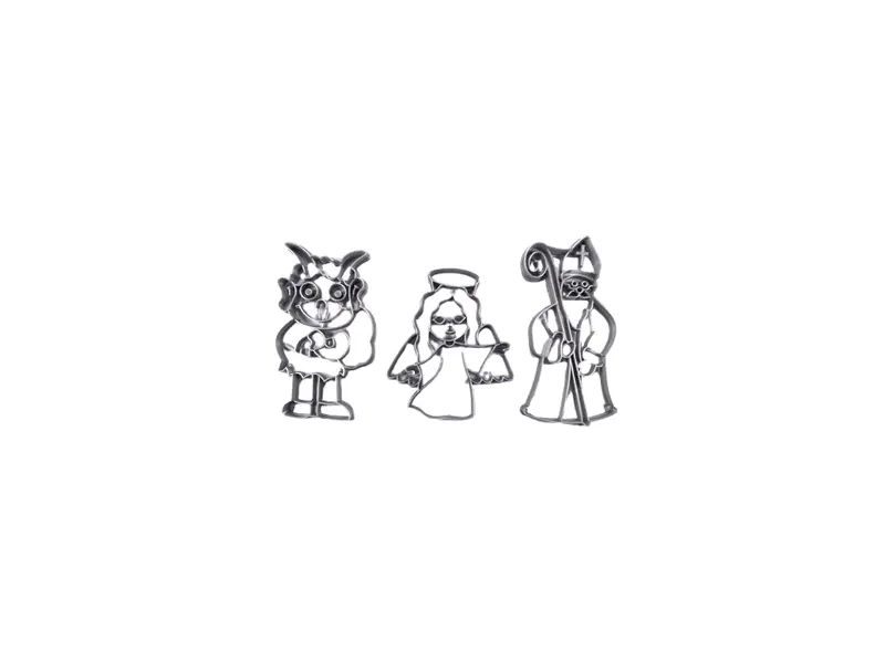 Vykrajovátka sada Mikuláš, čert, anděl 3 ks