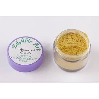 Prachová jedlá barva Yellow Gold, zlatožlutý odstín