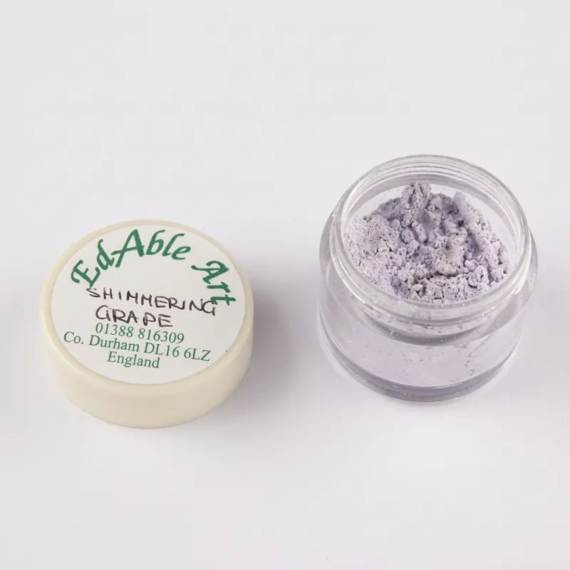 Prachová jedlá barva Shimmering Grape, fialový lesk
