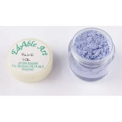 Prachová jedlá barva Blue Ice, modrá