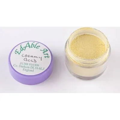 Prachová jedlá barva Creamy Gold, zlatý odstín