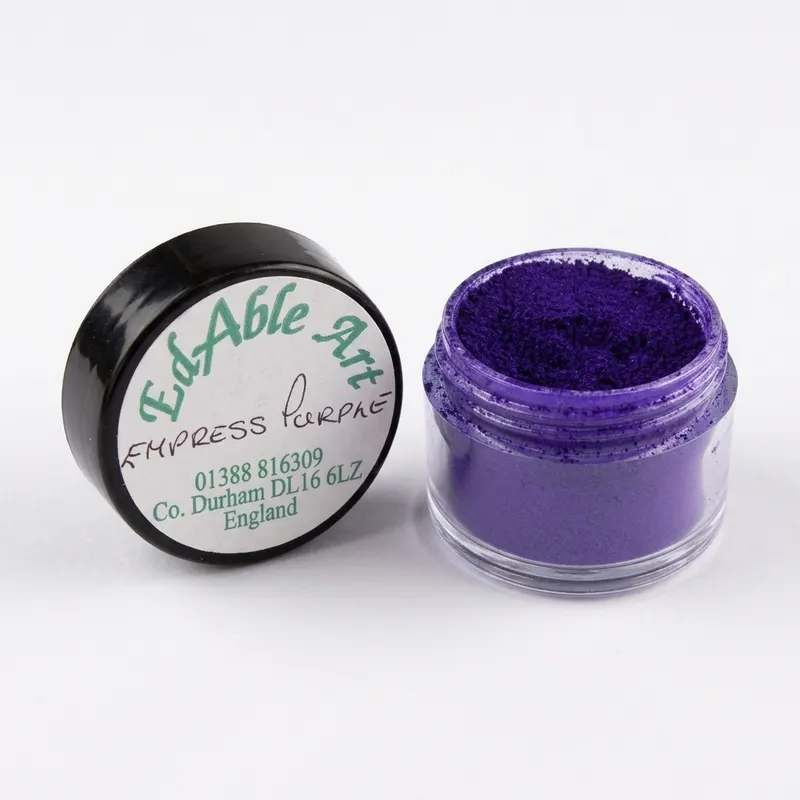 Prachová jedlá barva Empress Purple, fialová