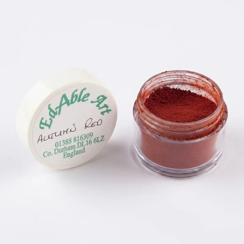 Prachová jedlá barva Autumn Red, podzimní červená, matná