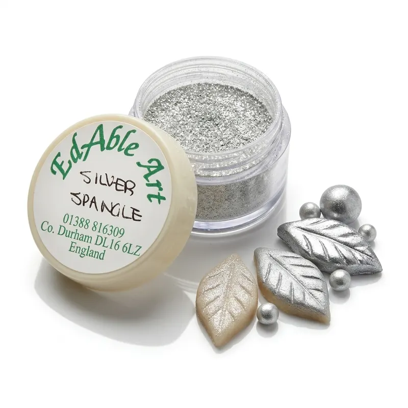 Prachová jedlá barva Silver Spangle, stříbrný lesk