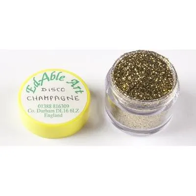 Třpyt dekorační disco Champagne, jedlý, na dort