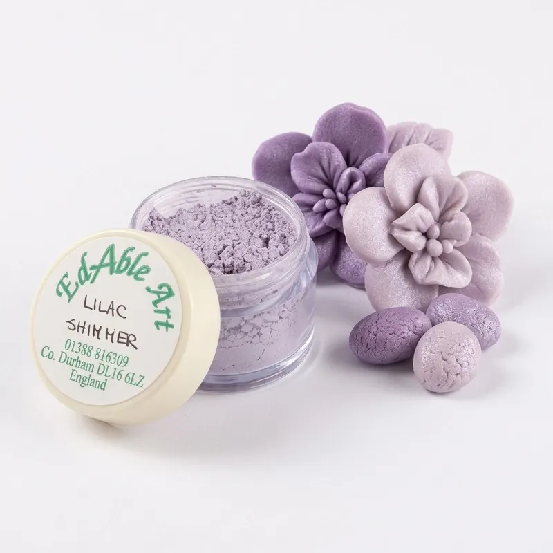 Prachová jedlá barva Lilac Shimmer, fialová, lesk