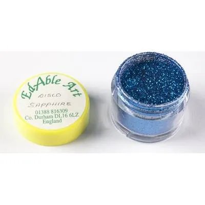 Jedlý třpyt dekorační disco Sapphire na dort