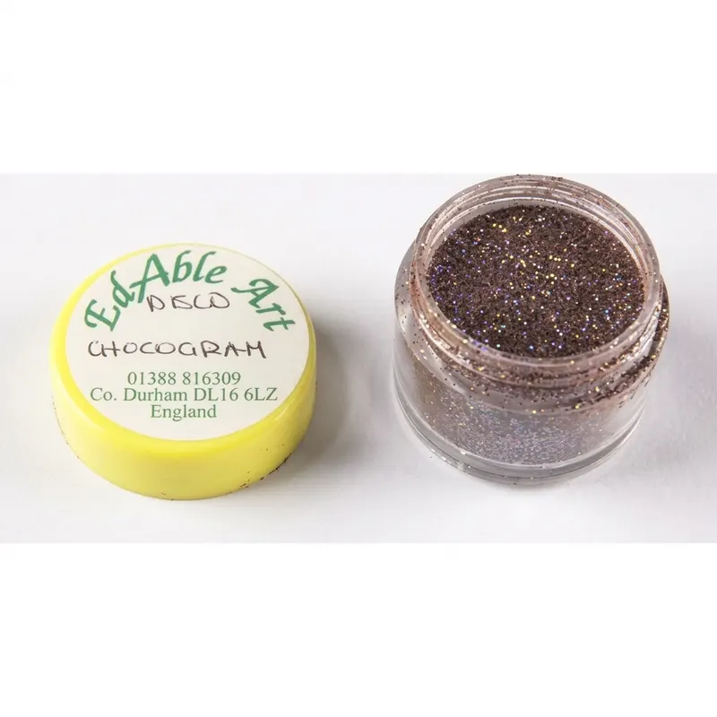 Třpyt dekorační disco Pink Chocogram, jedlý, na dort